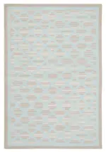 Duri Modern Bej Pamuk Üstü Yün El Dokuma Kilim-183x269