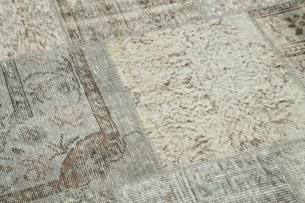 Patchwork Gri Pamuk Üzerine Yün El Dokuma Kilim-247x247 - Görsel 4