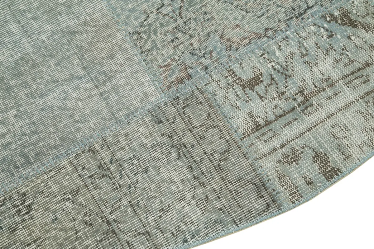 Patchwork Mavi Pamuk Üzerine Yün El Dokuma Kilim-217x217 - Görsel 3