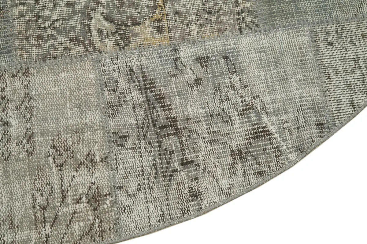 Patchwork Yeşil Pamuk Üzerine Yün El Dokuma Kilim-200x200 - Görsel 3