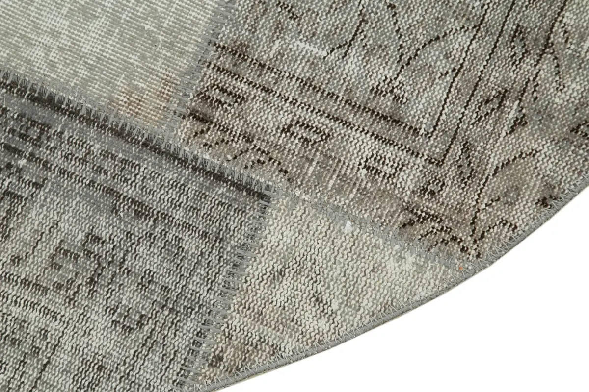 Patchwork Gri Pamuk Üzerine Yün El Dokuma Kilim-150x150 - Görsel 3