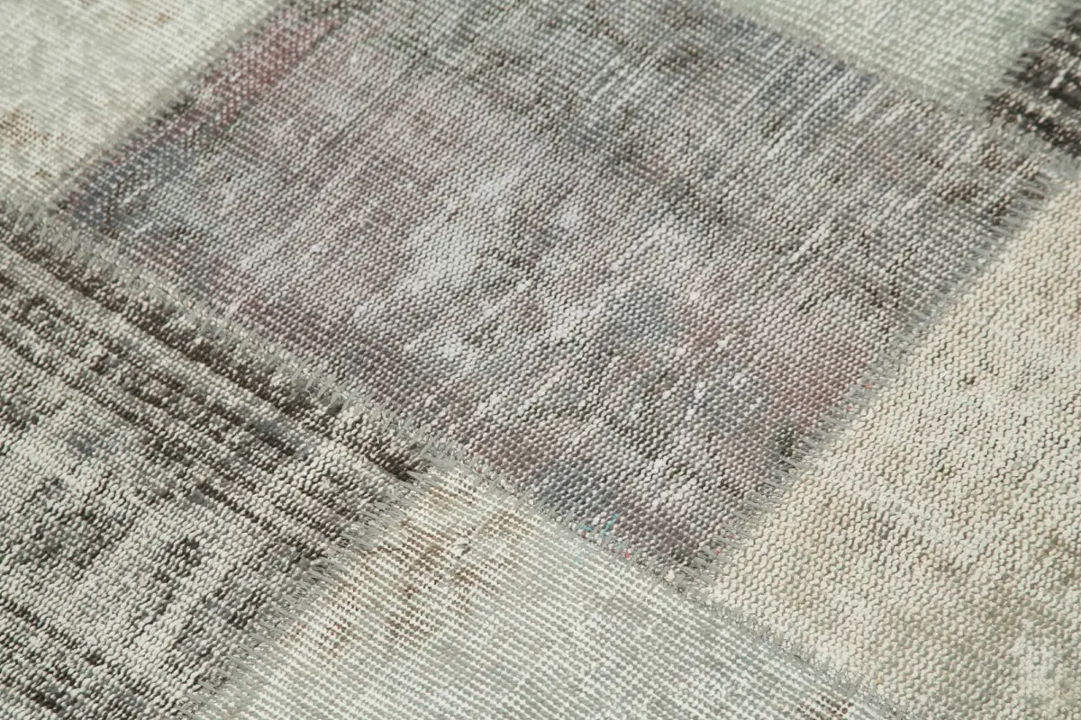 Patchwork Gri Pamuk Üzerine Yün El Dokuma Kilim-150x150 - Görsel 4