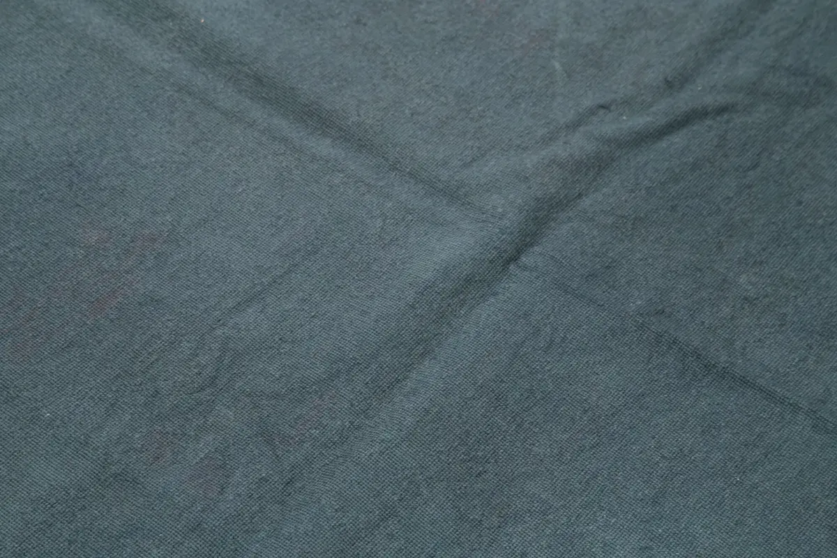 Needlepoint Gri Pamuk Üzerine Yün El Dokuma Halı-135x194 - Görsel 5