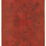 Needlepoint Kırmızı Pamuk Üzerine Yün El Dokuma Halı-165x253