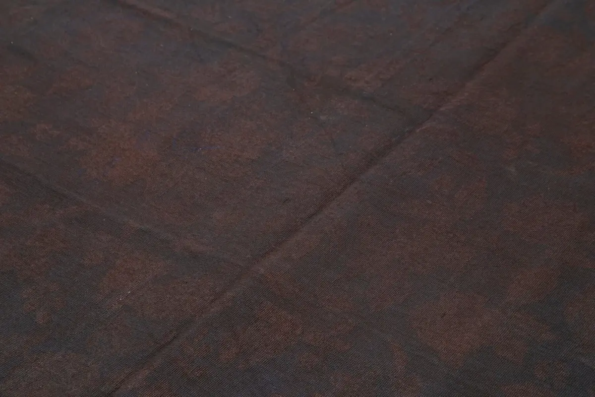 Needlepoint Kahverengi Pamuk Üzerine Yün El Dokuma Halı-168x252 - Görsel 5