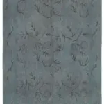 Needlepoint Mavi Pamuk Üzerine Yün El Dokuma Halı-165x254