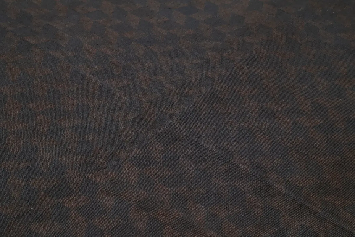 Needlepoint Kahverengi Pamuk Üzerine Yün El Dokuma Halı-169x250 - Görsel 5