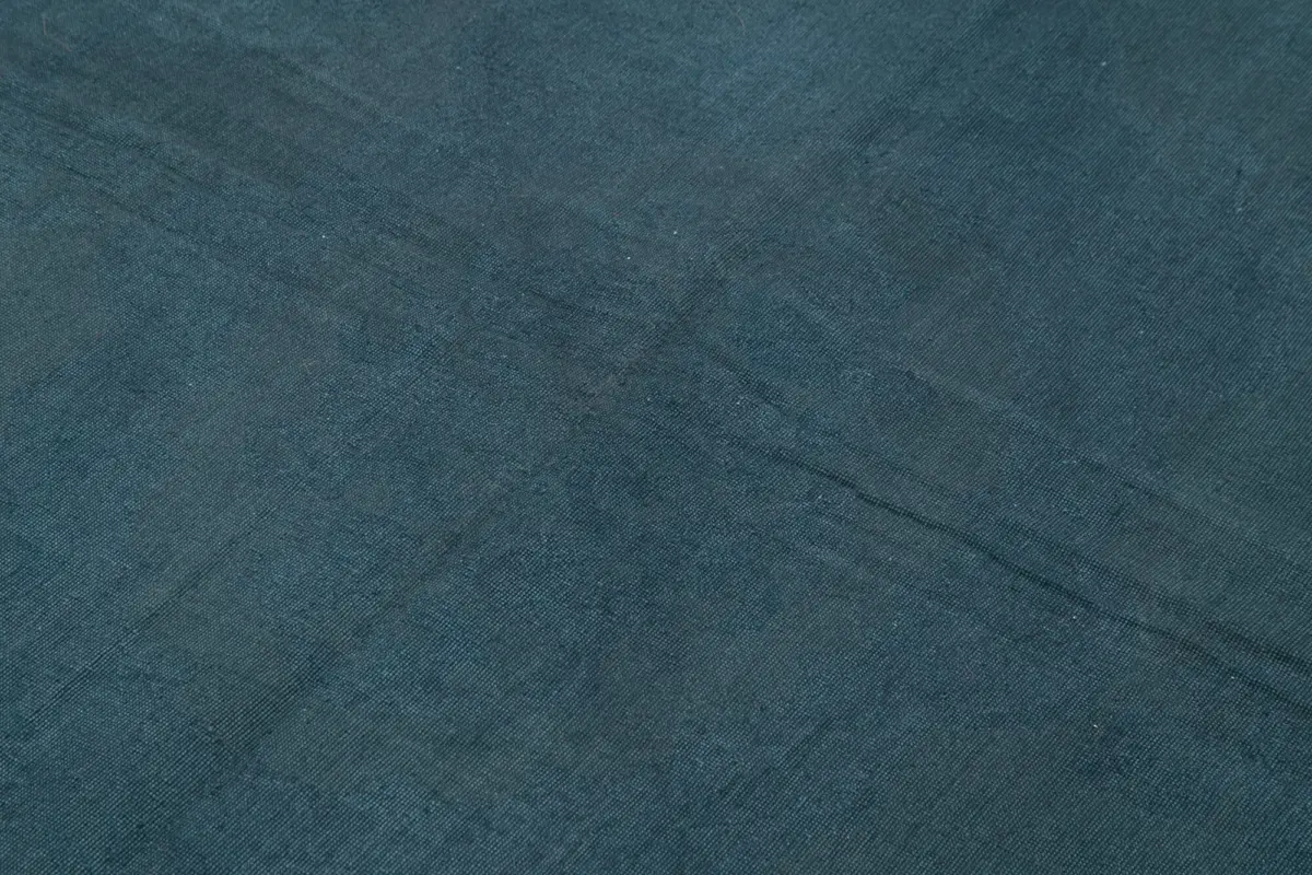 Needlepoint Mavi Pamuk Üzerine Yün El Dokuma Halı-164x244 - Görsel 5