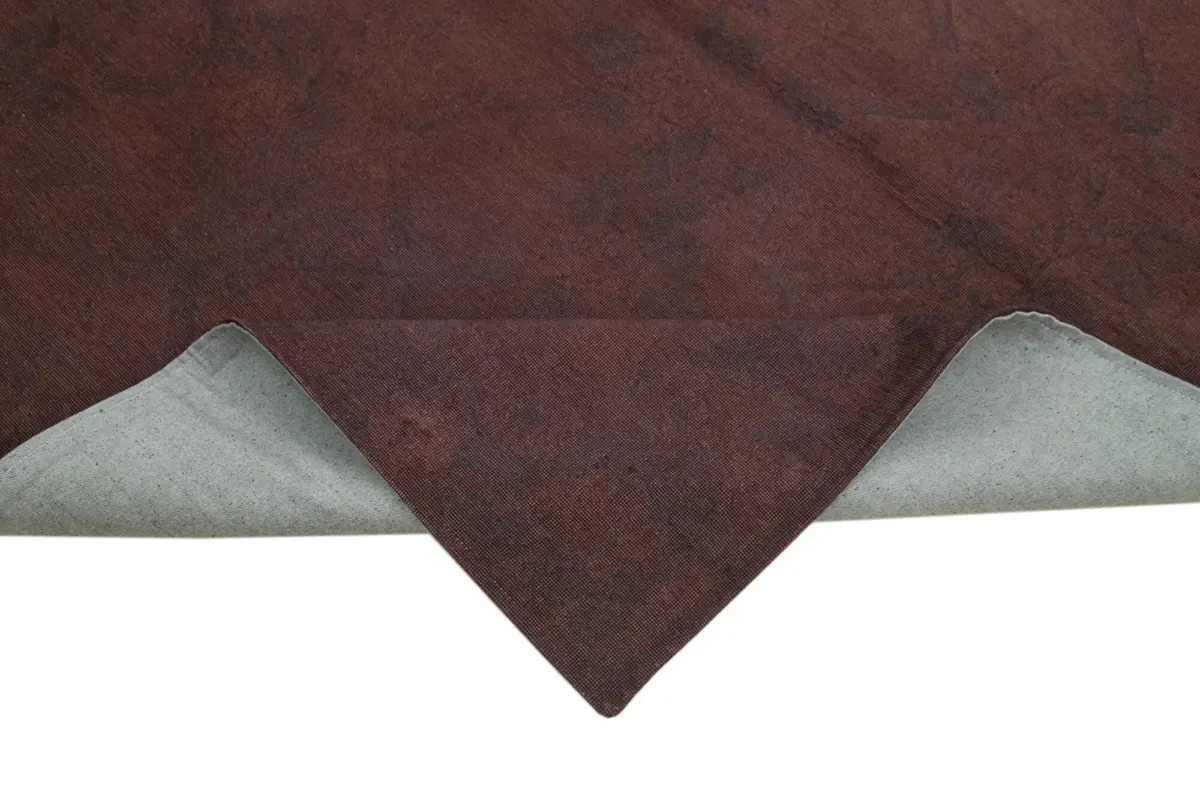 Needlepoint Mor Pamuk Üzerine Yün El Dokuma Halı-173x233 - Görsel 6