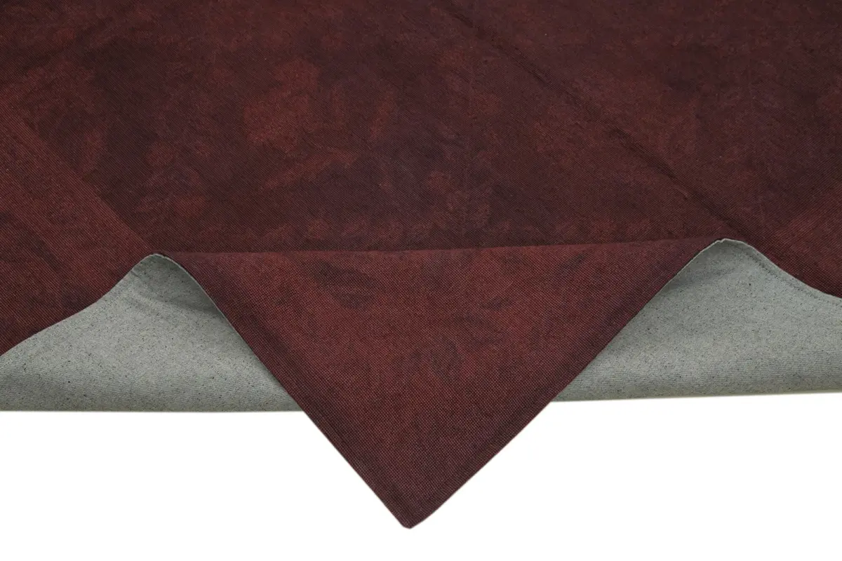 Needlepoint Mor Pamuk Üzerine Yün El Dokuma Halı-166x258 - Görsel 6