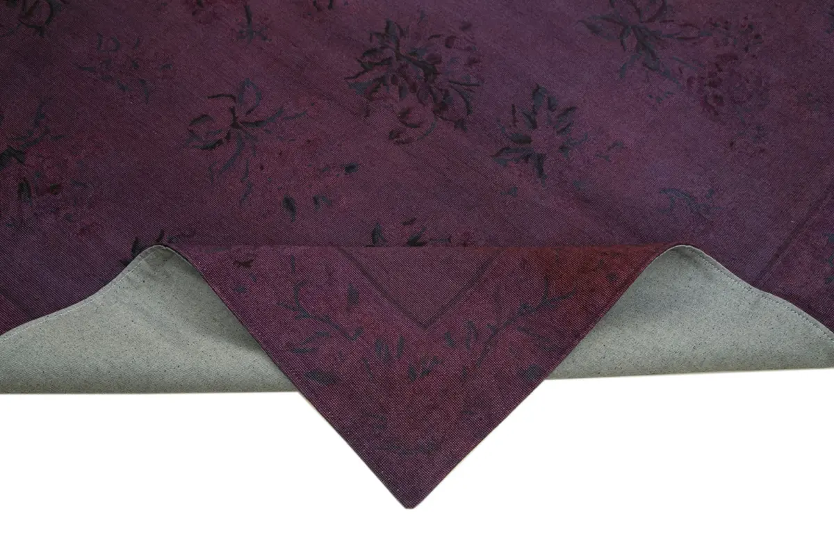 Needlepoint Kahverengi Pamuk Üzerine Yün El Dokuma Halı-161x252 - Görsel 6