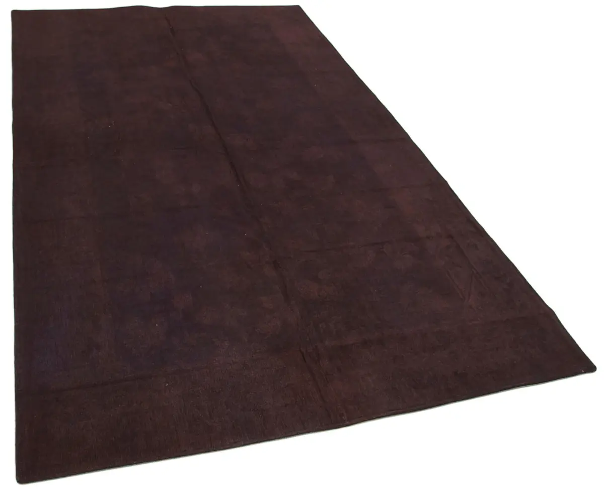 Needlepoint Kahverengi Pamuk Üzerine Yün El Dokuma Halı-182x250 - Görsel 2