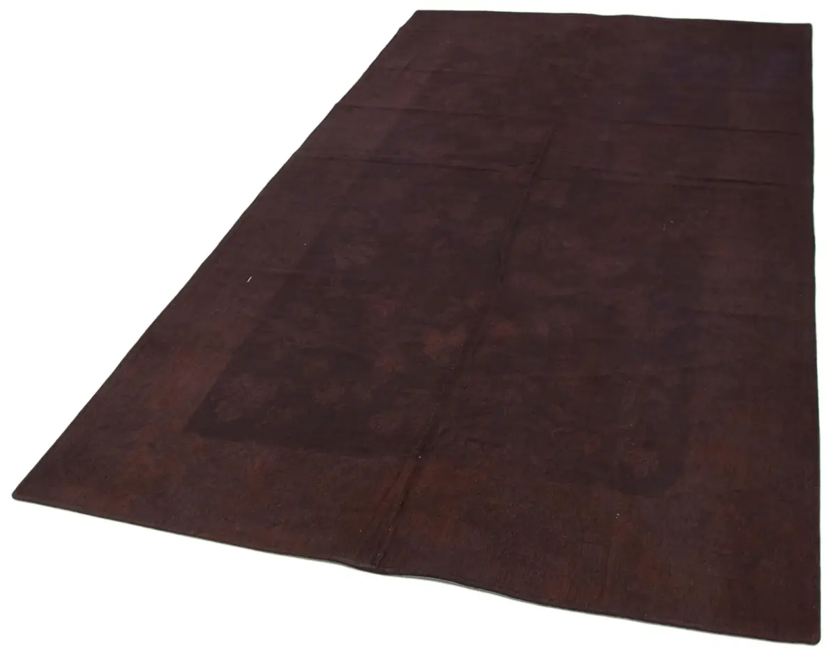 Needlepoint Kahverengi Pamuk Üzerine Yün El Dokuma Halı-182x250 - Görsel 3