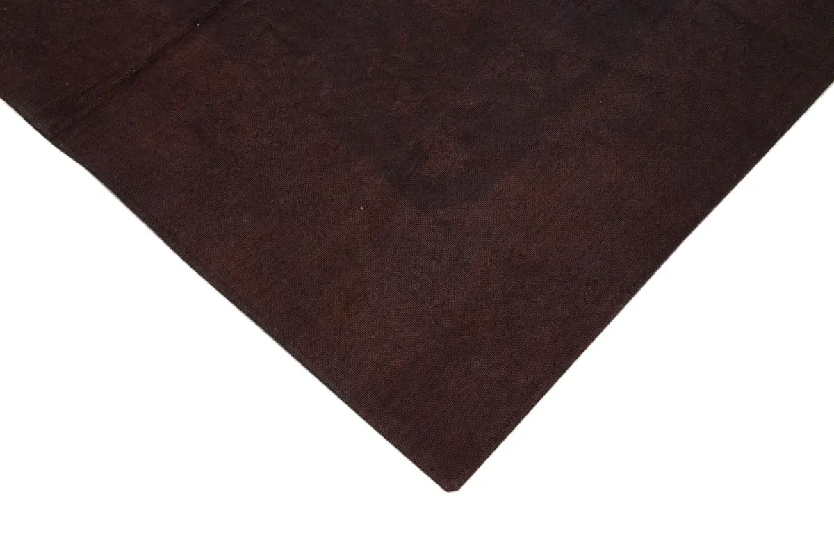 Needlepoint Kahverengi Pamuk Üzerine Yün El Dokuma Halı-182x250 - Görsel 4