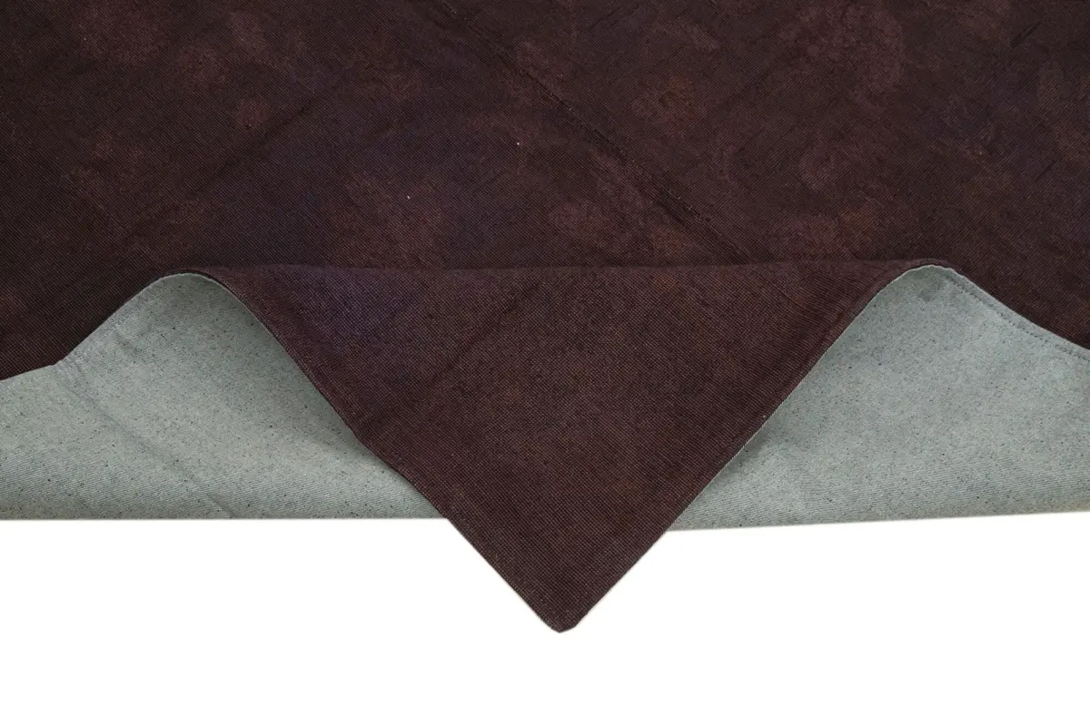 Needlepoint Kahverengi Pamuk Üzerine Yün El Dokuma Halı-182x250 - Görsel 6