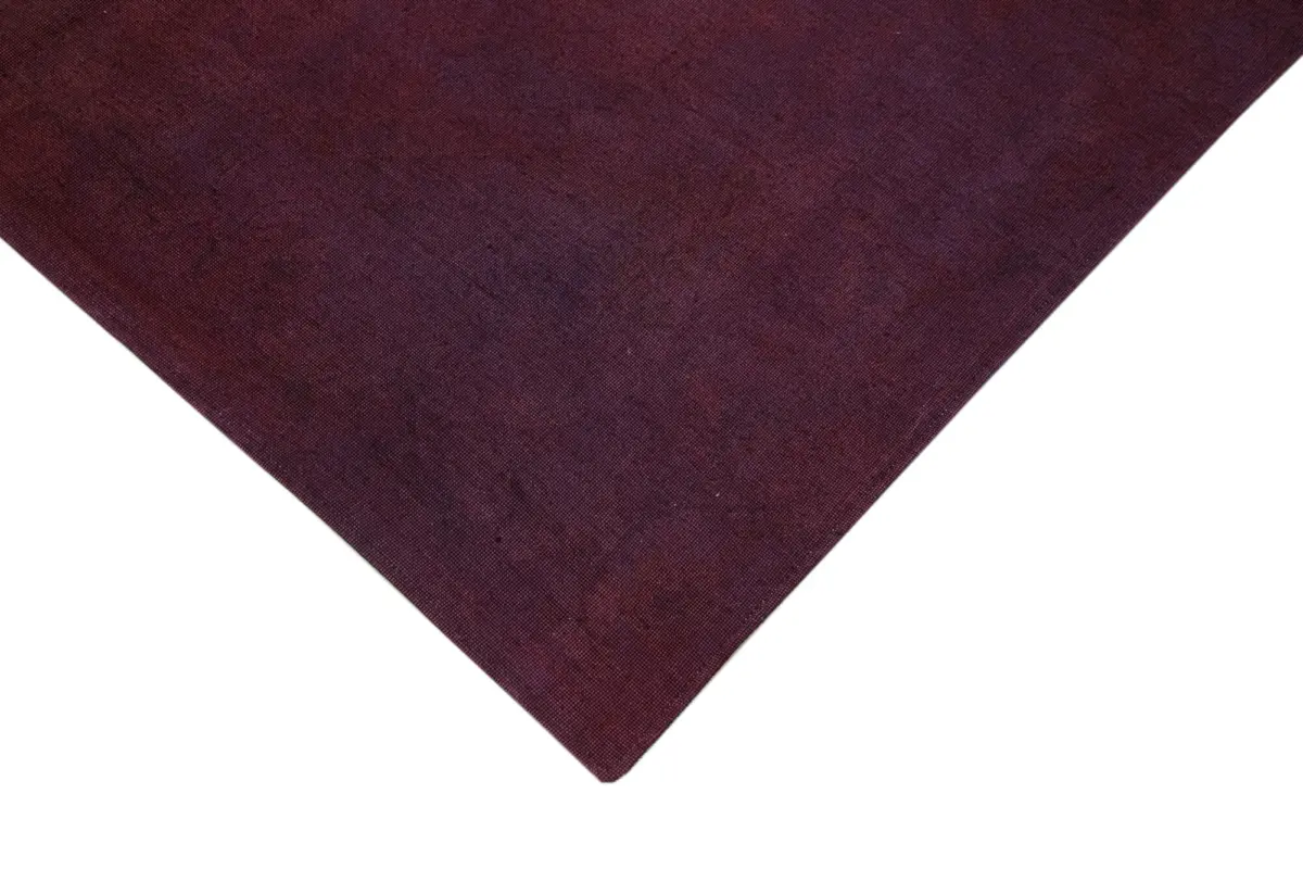 Needlepoint Fuşya Pamuk Üzerine Yün El Dokuma Halı-167x239 - Görsel 4