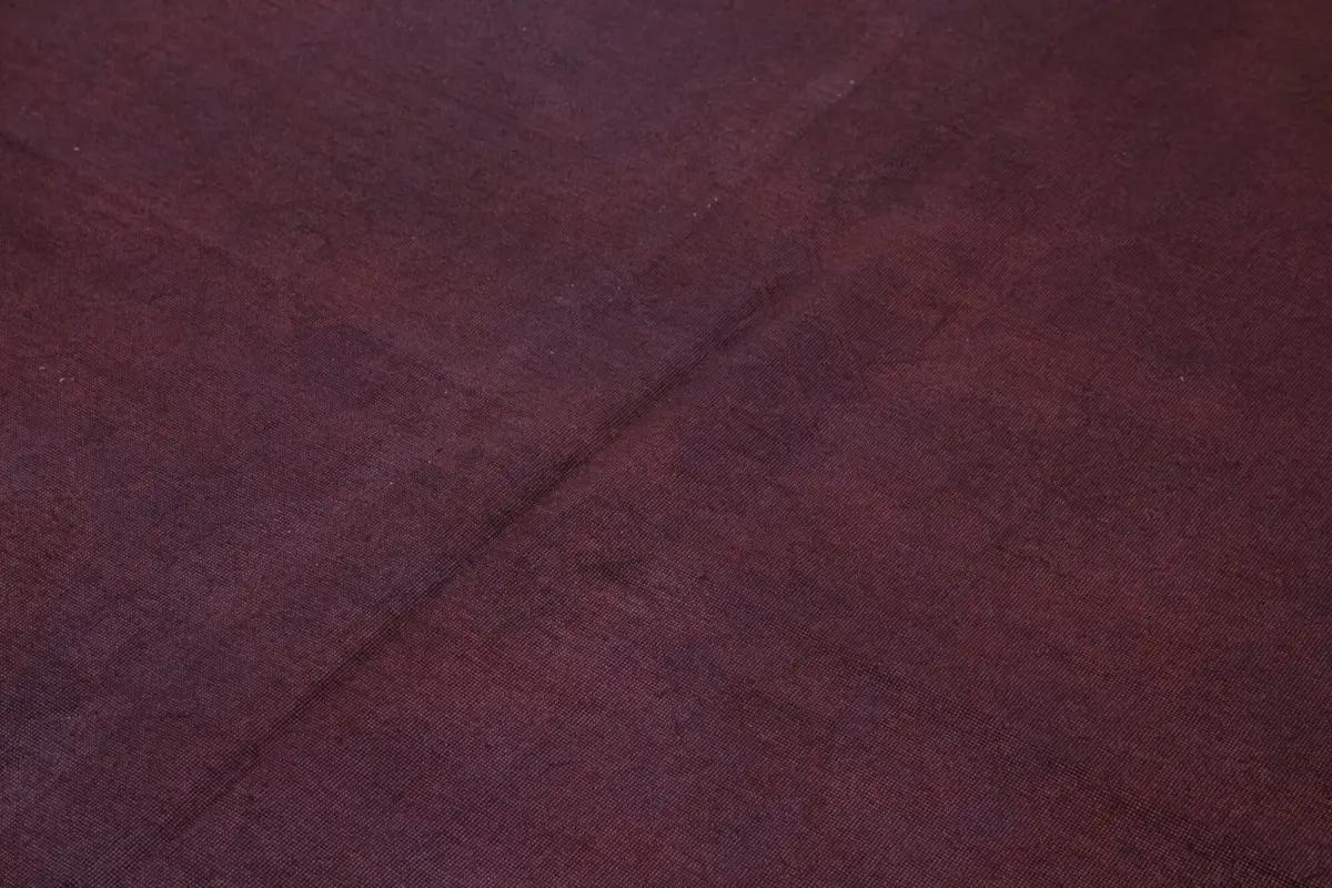 Needlepoint Fuşya Pamuk Üzerine Yün El Dokuma Halı-167x239 - Görsel 5