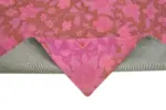 Needlepoint Pembe Pamuk Üzerine Yün El Dokuma Halı-166x254 - Görsel 6