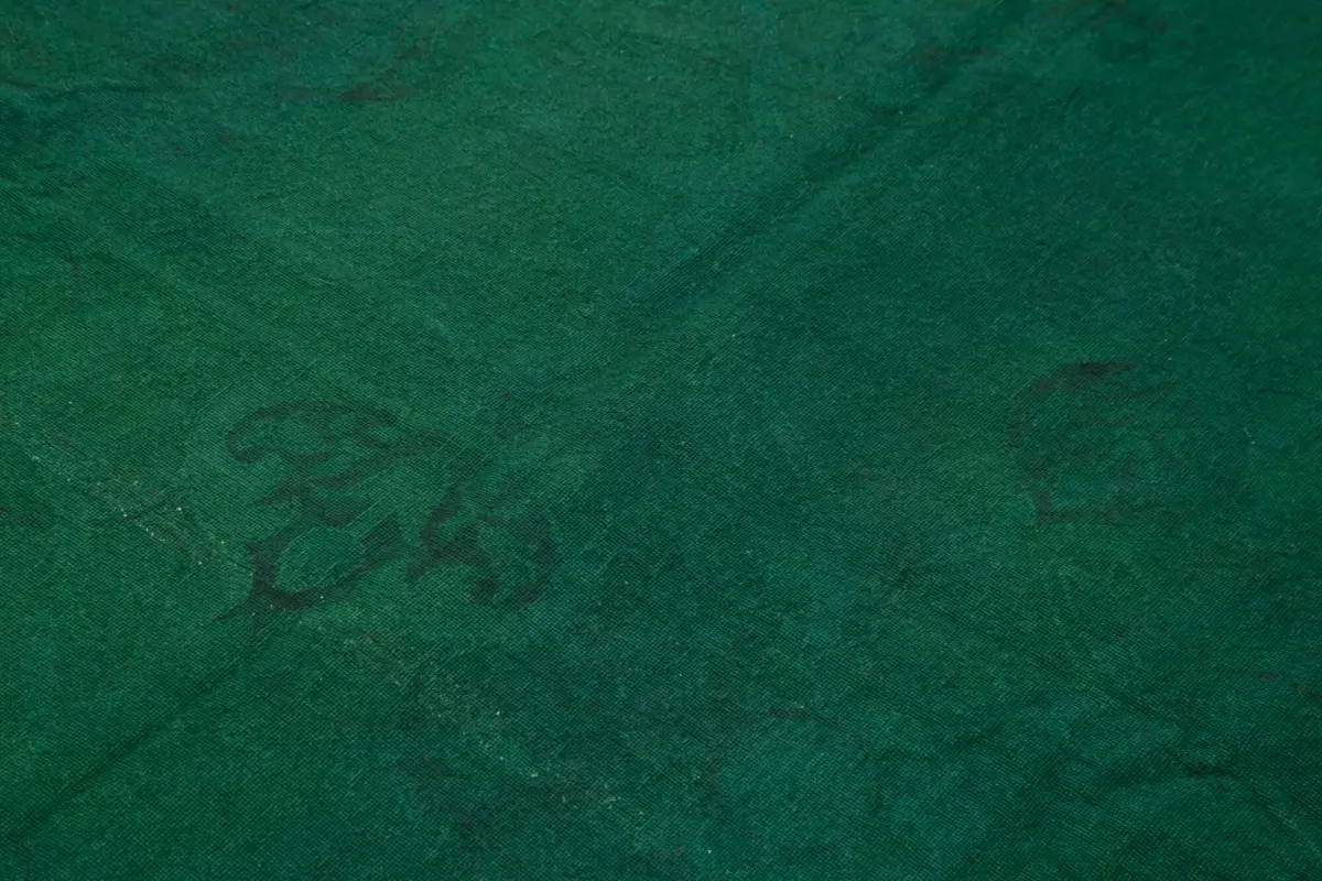 Needlepoint Gri Pamuk Üzerine Yün El Dokuma Halı-163x242 - Görsel 5