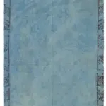 Needlepoint Mavi Pamuk Üzerine Yün El Dokuma Halı-162x258