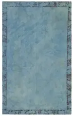 Needlepoint Mavi Pamuk Üzerine Yün El Dokuma Halı-162x258