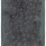 Needlepoint Gri Pamuk Üzerine Yün El Dokuma Halı-163x244