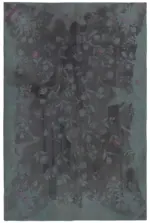 Needlepoint Gri Pamuk Üzerine Yün El Dokuma Halı-163x244