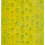 Needlepoint Sarı Pamuk Üzerine Yün El Dokuma Halı-165x252