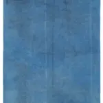 Needlepoint Mavi Pamuk Üzerine Yün El Dokuma Halı-165x244