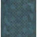 Needlepoint Gri Pamuk Üzerine Yün El Dokuma Halı-165x255