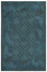 Needlepoint Gri Pamuk Üzerine Yün El Dokuma Halı-165x255