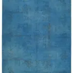 Needlepoint Mavi Pamuk Üzerine Yün El Dokuma Halı-193x267