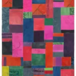 Needlepoint Multi Pamuk Üzerine Yün El Dokuma Halı-200x300