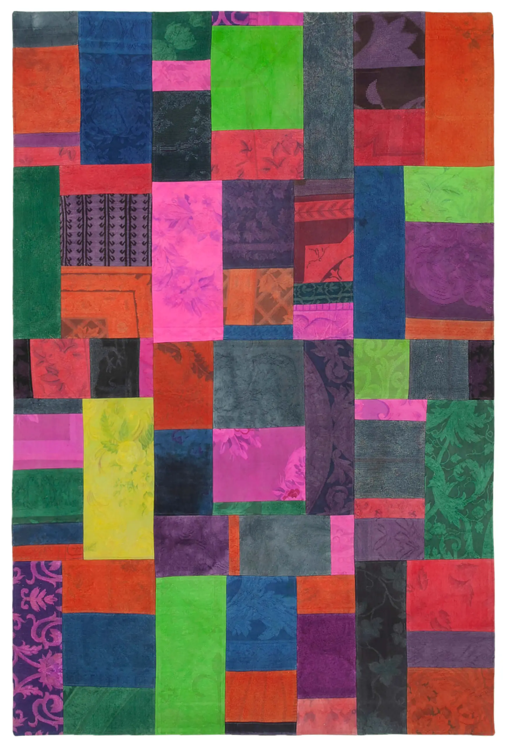 Needlepoint Multi Pamuk Üzerine Yün El Dokuma Halı-200x300 - Görsel 1