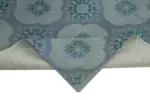 Needlepoint Mavi Pamuk Üzerine Yün El Dokuma Halı-206x275 - Görsel 6