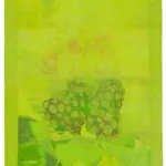 Needlepoint Yeşil Pamuk Üzerine Yün El Dokuma Halı-196x261