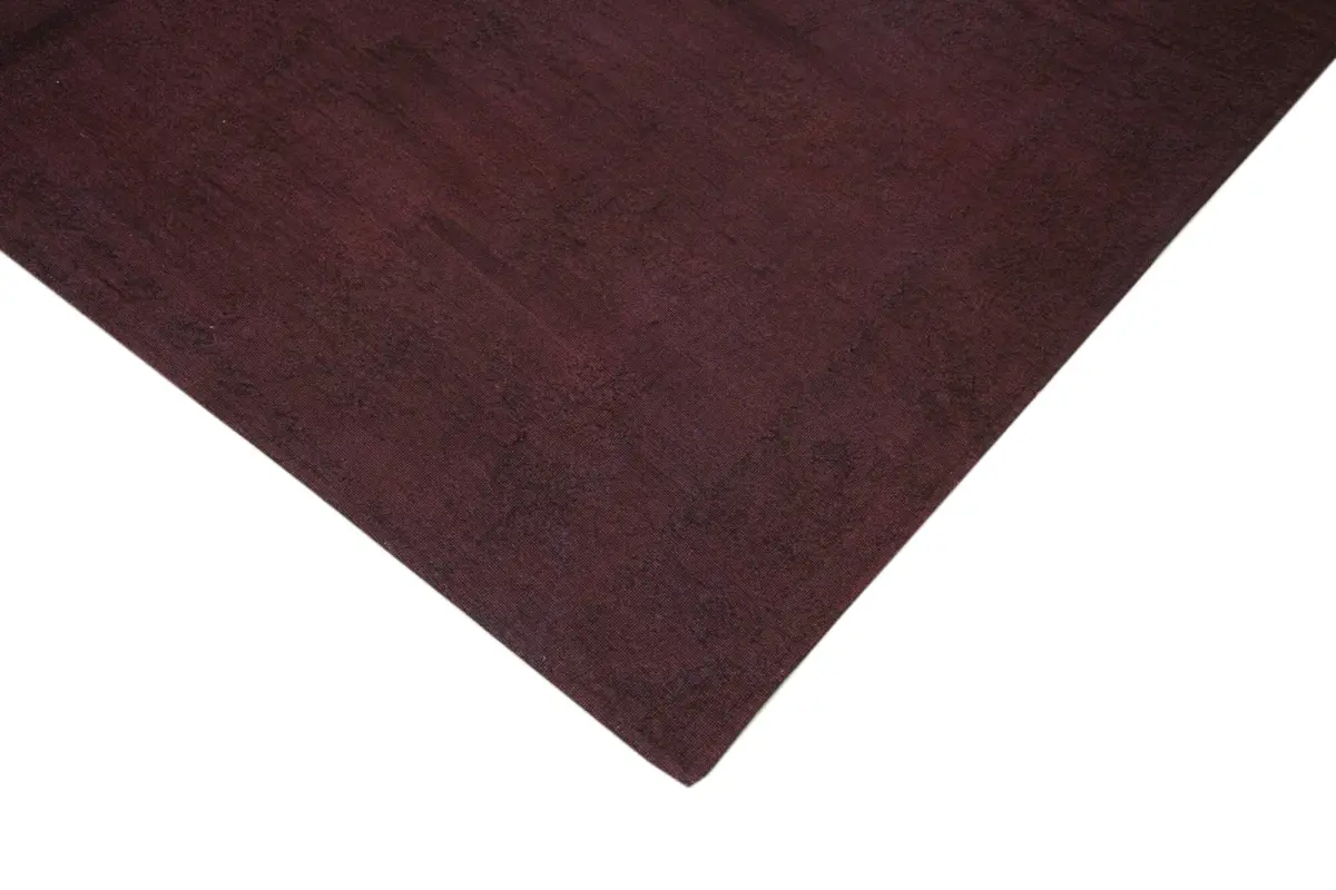 Needlepoint Kahverengi Pamuk Üzerine Yün El Dokuma Halı-224x259 - Görsel 4