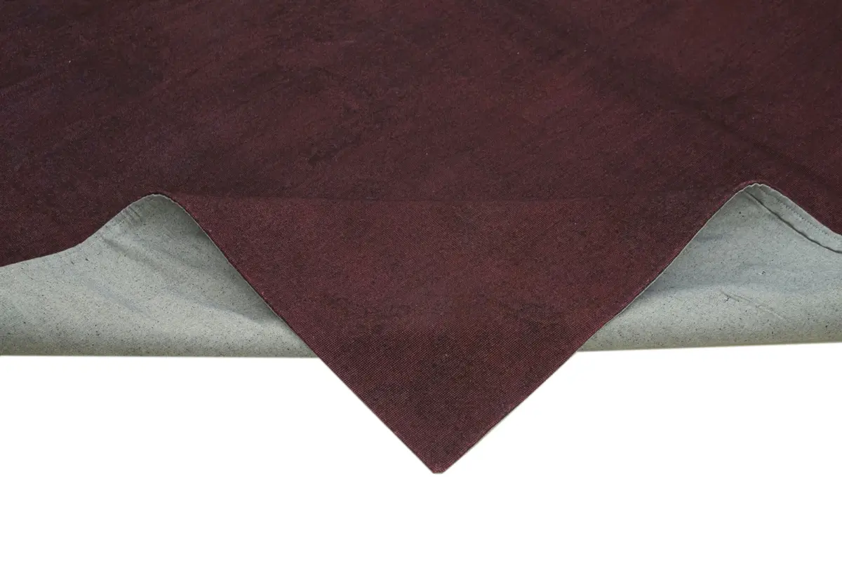 Needlepoint Kahverengi Pamuk Üzerine Yün El Dokuma Halı-224x259 - Görsel 6