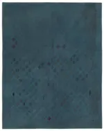 Needlepoint Mavi Pamuk Üzerine Yün El Dokuma Halı-215x270