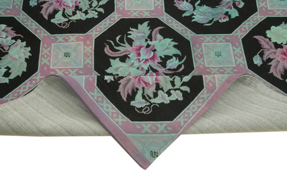 Needlepoint Multi Pamuk Üzerine Yün El Dokuma Halı-227x280 - Görsel 6