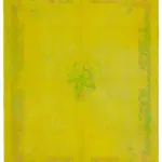 Needlepoint Sarı Pamuk Üzerine Yün El Dokuma Halı-225x281