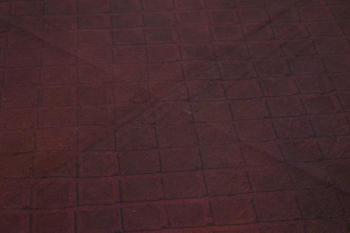 Needlepoint Kahverengi Pamuk Üzerine Yün El Dokuma Halı-222x277 - Görsel 5