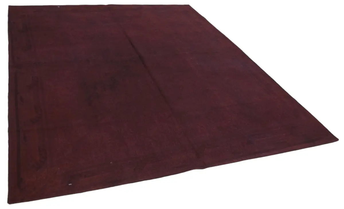 Needlepoint Kahverengi Pamuk Üzerine Yün El Dokuma Halı-217x276 - Görsel 2