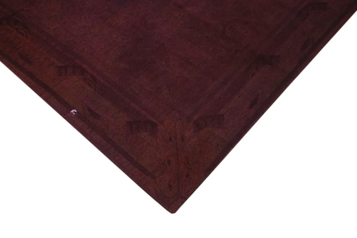 Needlepoint Kahverengi Pamuk Üzerine Yün El Dokuma Halı-217x276 - Görsel 4