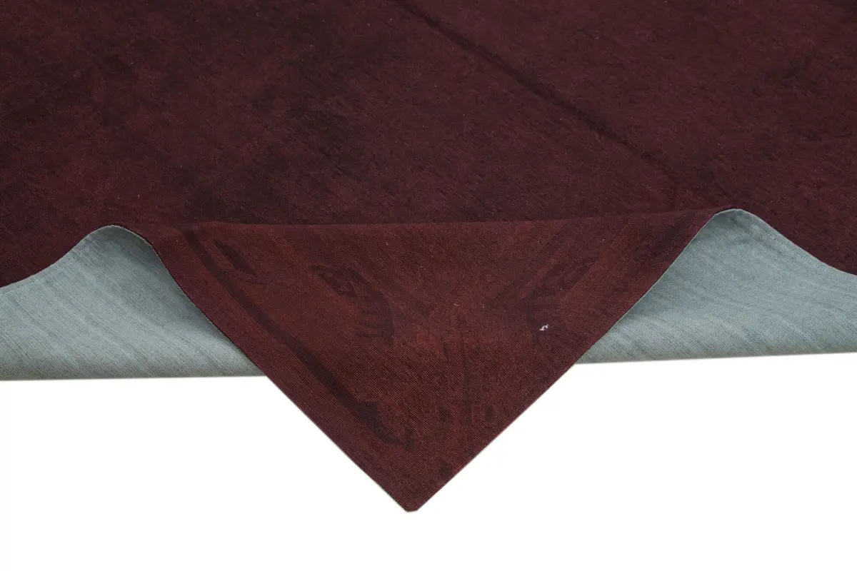 Needlepoint Kahverengi Pamuk Üzerine Yün El Dokuma Halı-217x276 - Görsel 6