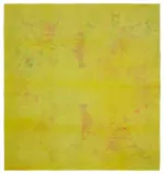 Needlepoint Sarı Pamuk Üzerine Yün El Dokuma Halı-247x260