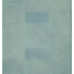 Needlepoint Mavi Pamuk Üzerine Yün El Dokuma Halı-245x356