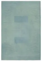 Needlepoint Mavi Pamuk Üzerine Yün El Dokuma Halı-245x356