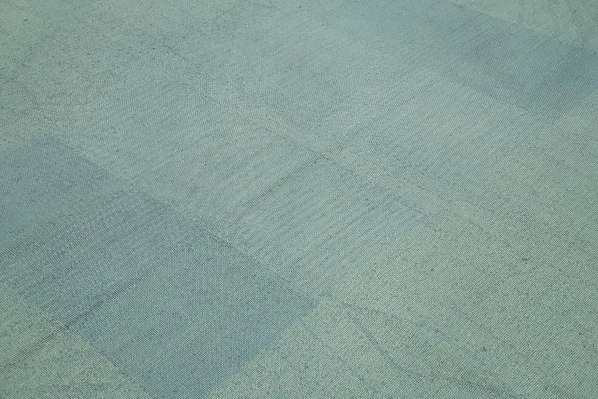 Needlepoint Mavi Pamuk Üzerine Yün El Dokuma Halı-245x356 - Görsel 5