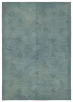 Needlepoint Gri Pamuk Üzerine Yün El Dokuma Halı-248x349